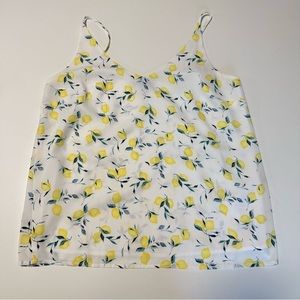 Banana Republic tank with lemons, size small